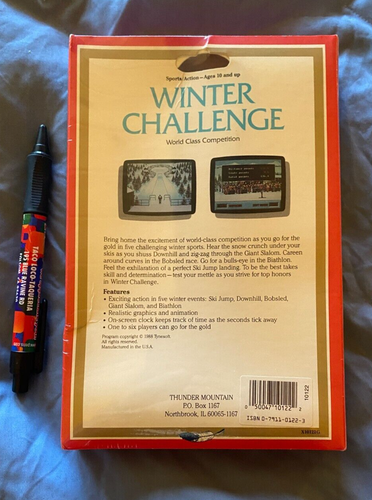 Winter Challenge Dented Box Atari 1040/520 ST NEW Disk By Thunder Mountain