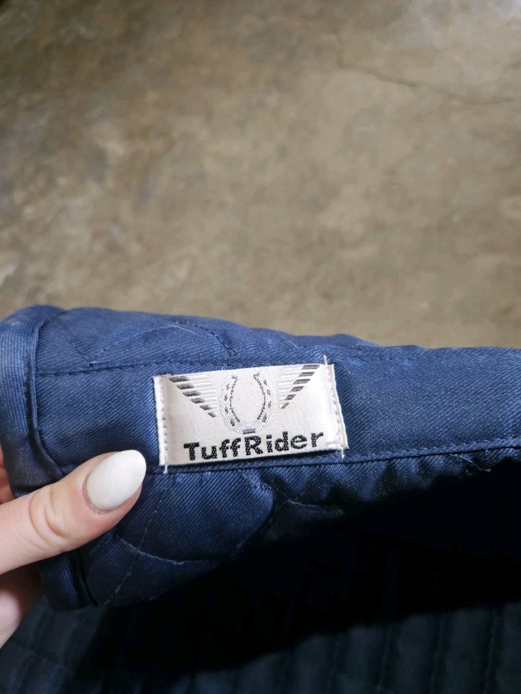 Tuffrider Blue Quilted Jumping Saddle Pad With Straps