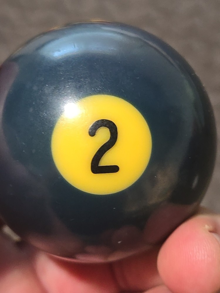 🎱Vintage Replacement Belgian(#2) Pool Ball~Billiards Solid Blue Ball 2"