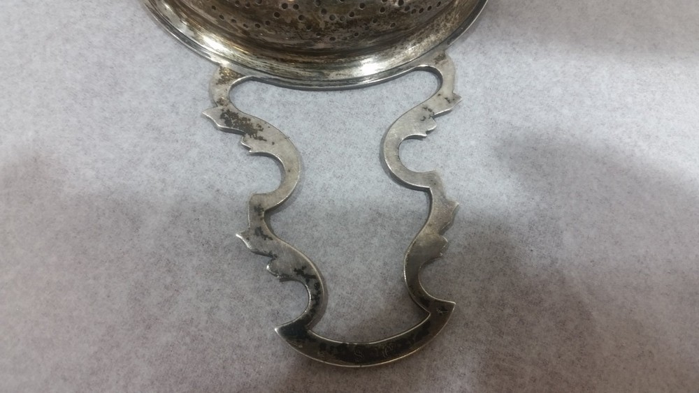 ENGLISH GEORGIAN STERLING SILVER STRAINER 1790'S