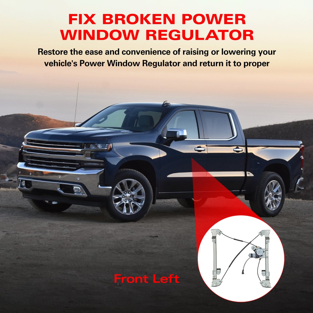 Front Driver Side For 2004-2008 Ford F150 Extended Cab Window Regulator w/ Motor