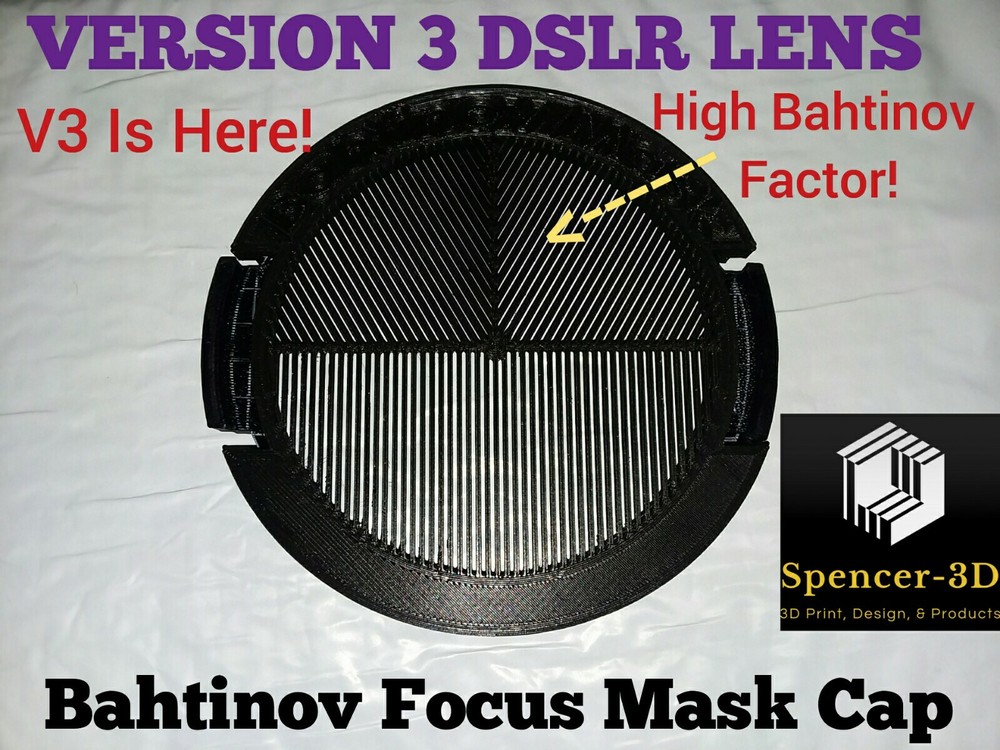72mm Thread DSLR Camera Lense Bahtinov Mask CAP (VERSION THREE MODEL)
