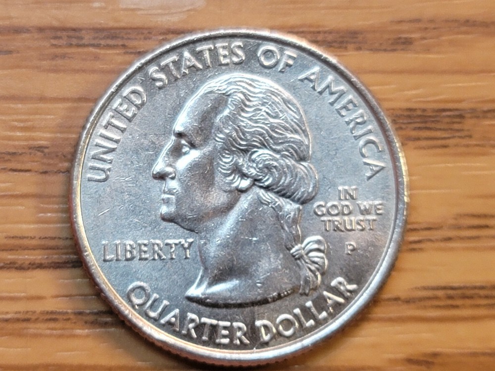 2008 P Arizona State Quarter with Die Chips and Die Cracks.