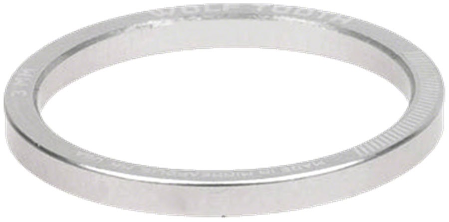 Wolf Tooth Headset Spacer - 3mm, Raw Silver, 1 pc.