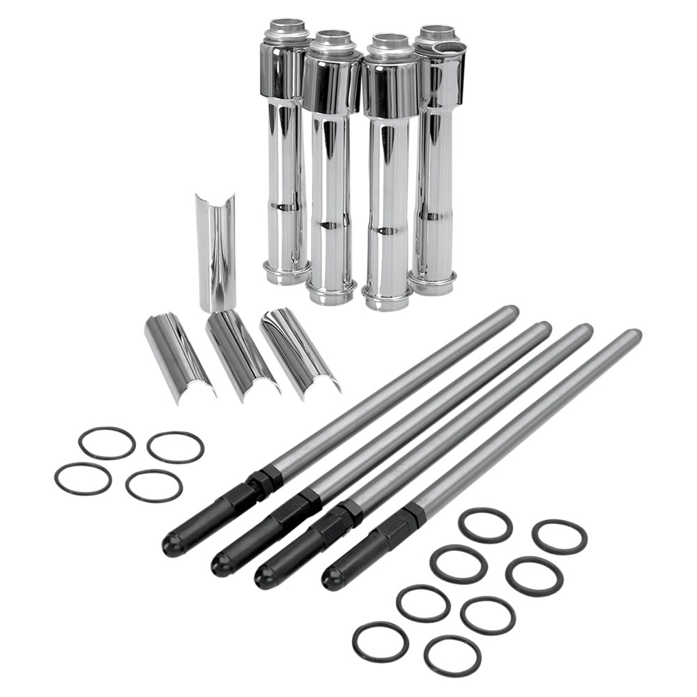 S&S Cycle Adjustable Pushrod Kit with Covers - Standard - 930-0024