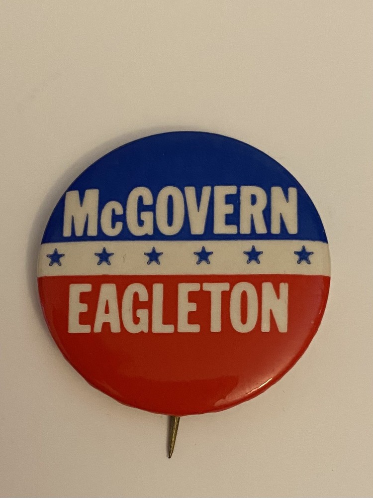 McGovern Eagleton Political Pin Back Button P119