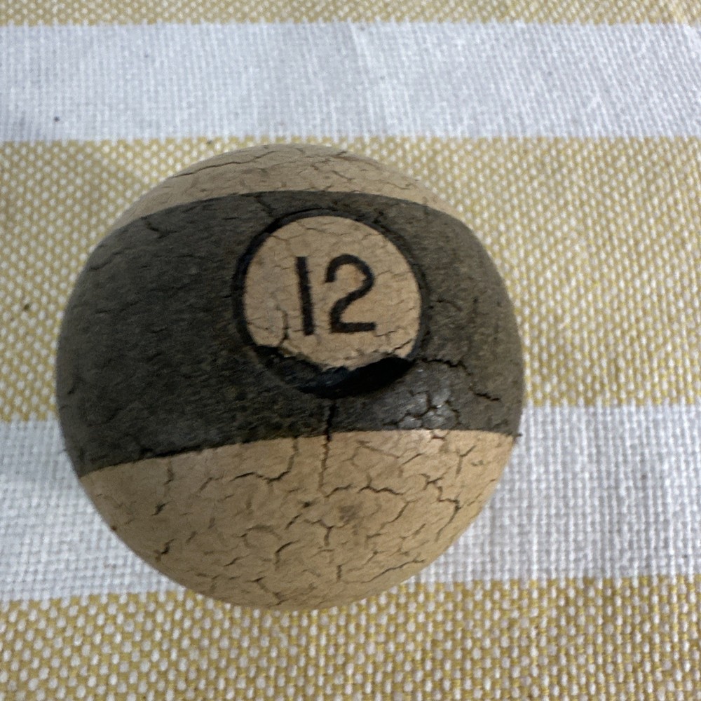 12 Ball From Pool Table Very Old