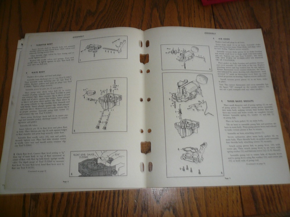 1951 - 1956 Studebaker Bendix Stromberg Carb Service Parts List & Illustrations