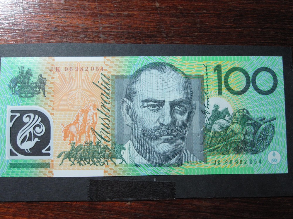 Aust One Hundred Dollars Polymer Fraser Evans JK96 Prefix - Consecutive Pair