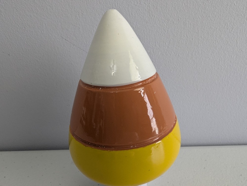 Halloween Candy Corn Nightlight Spooky Plug-In Decor Unique 3D Printed Plastic