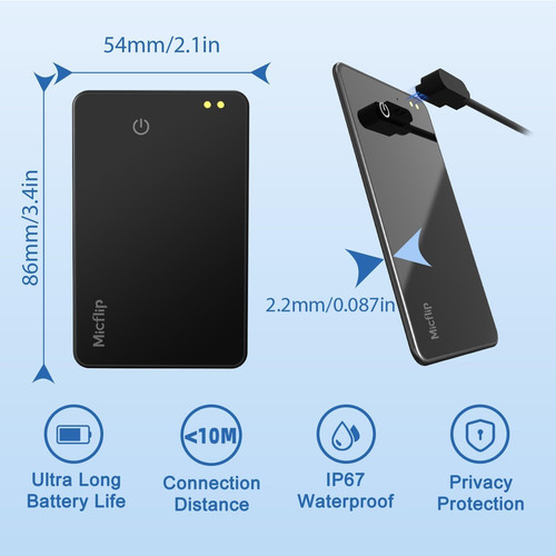 Wallet Tracker Card (Samsung Only),Rechargeable Bluetooth Smart 1 Pack, Black