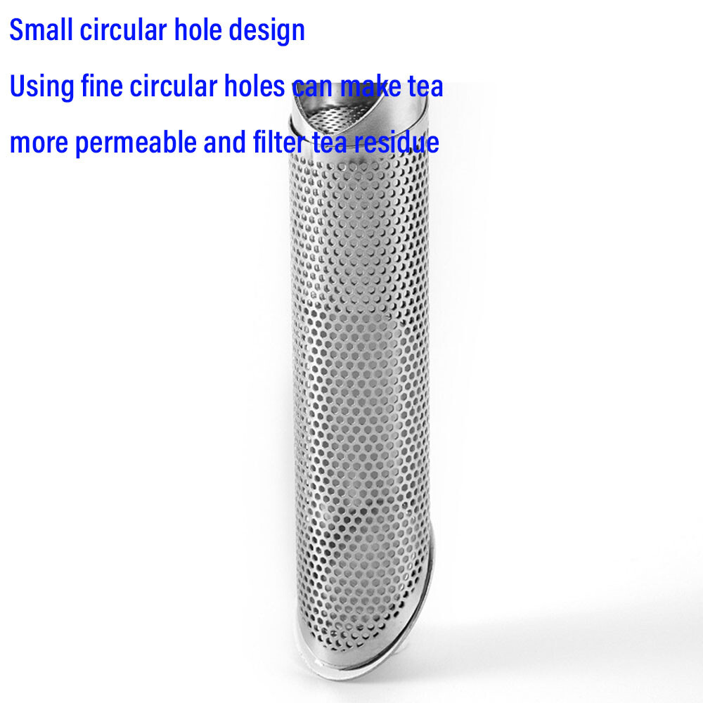 8xStainless Steel Tea Diffuser Tea Stick Strainer Tea Infuser Pipe w/Hook Handle