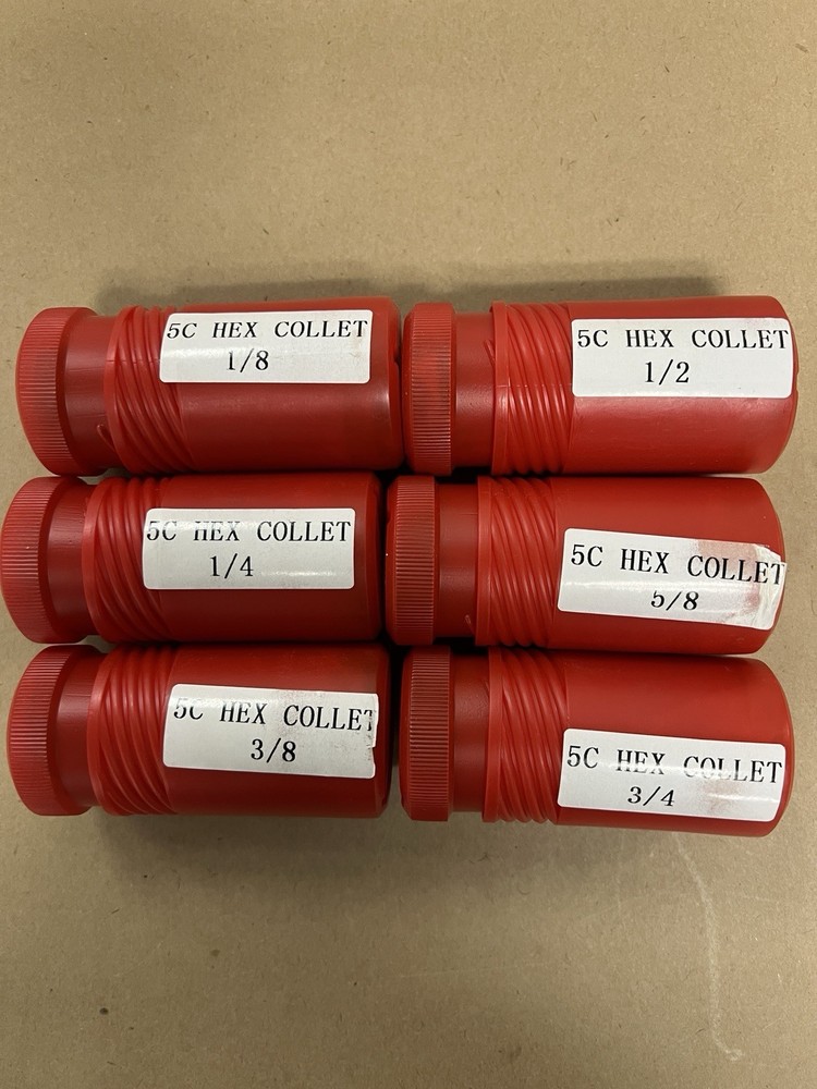 5C Hex Collet Set, 1/8”-3/4”, 6 PCs/Set