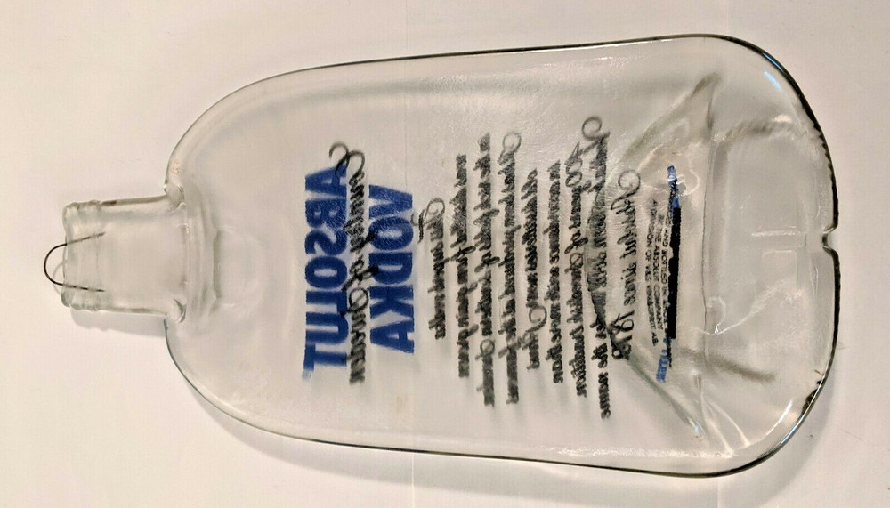 Absolut Vodka Flat Melted Bottle Cutting Board Cheeseboard Wall Decor