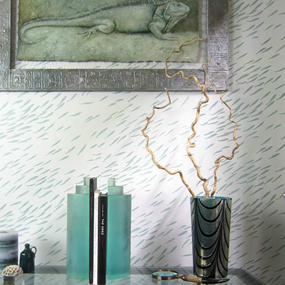 Fish School Allover Stencil Pattern - Sturdy and Reusable Wall Stencil for DIY