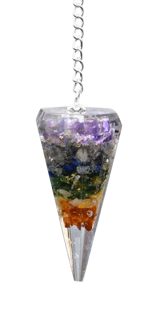 7 Chakra Orgone Pendulum