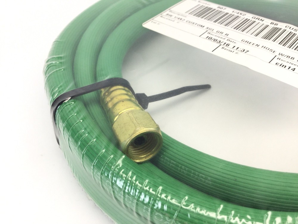 Continental ContiTech 1/4" R Grade : STD duty : 200 PSI Oxygen Hose 8ft BB
