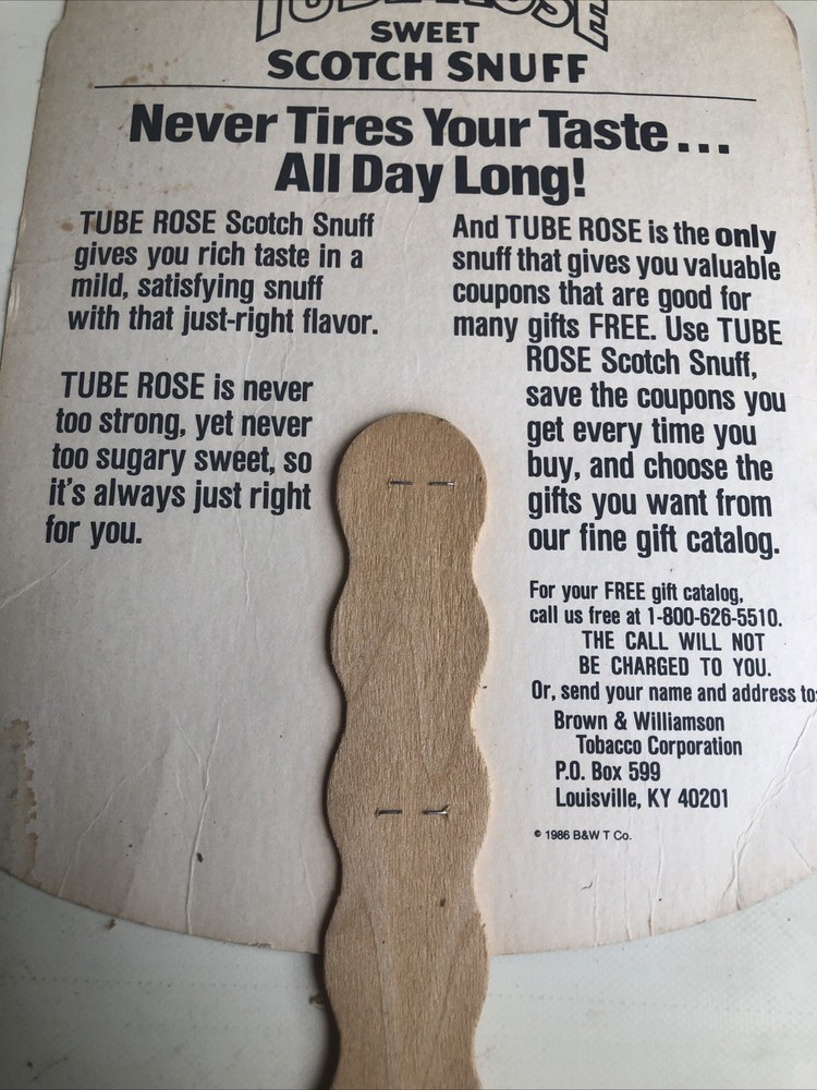 Tube Rose Snuff Hand Fan