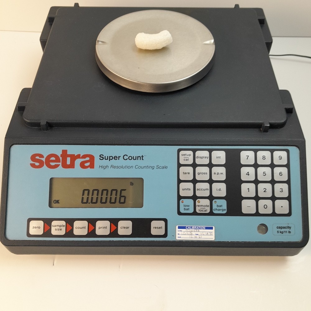Setra Super Count High Resolution Counting Scale Black Digital Display (2.5kg)