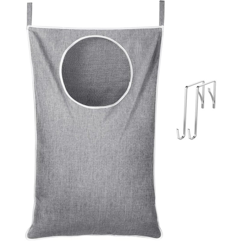 Over Door Laundry Hamper Adjustable Hooks Sturdy Fabric Storage Solution New