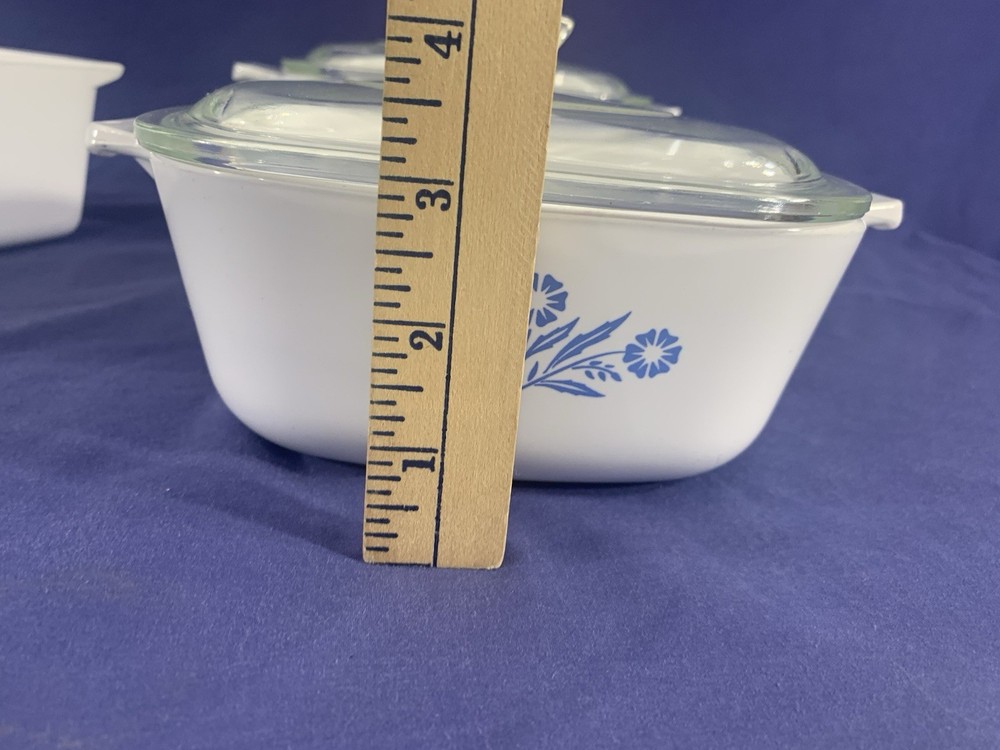 CorningWare Cornflower Blue Bread Baking Loaf Pan + Casserole Dish MADE IN USA