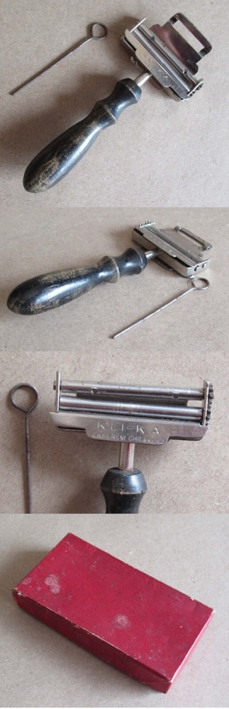 ANTIQUE CZECHOSLOVAK RAZOR BLADE SHARPENER STROPPER KLI-KA