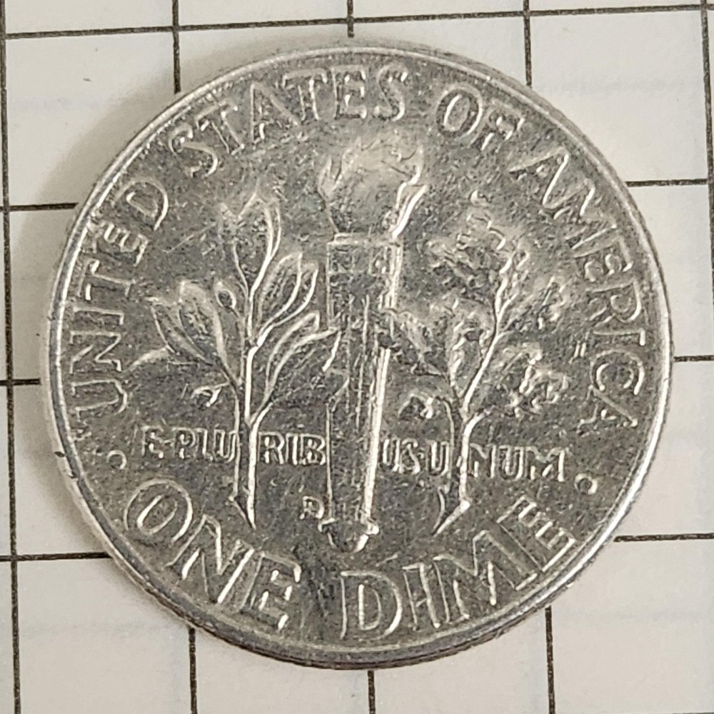 1960 D Roosevelt Dime 90% Silver About Uncirculated AU