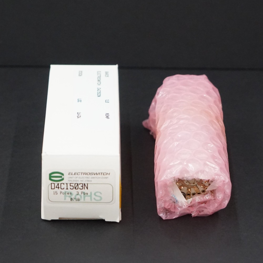 ELECTROSWITCH D4C1503N Open Frame Rotary Switch, 15P, 3-Pos
