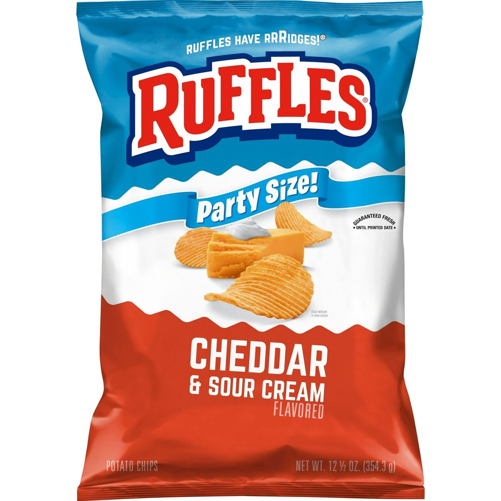 🥔🔥 Ruffles Party Size Chips Variety Pack – 4 Bags Bundle 🔥🥔