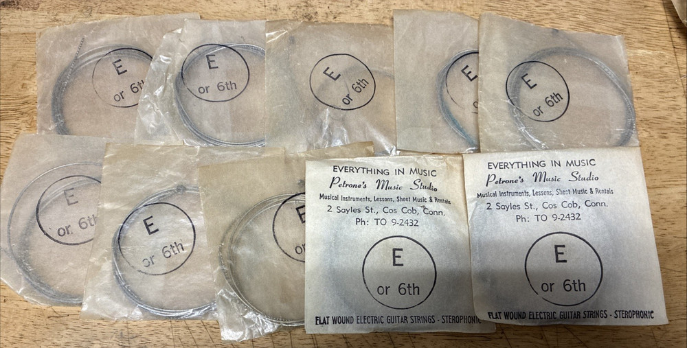 Vintage Lot of 50 GUITAR STRINGS Various Strings A, B, E, G