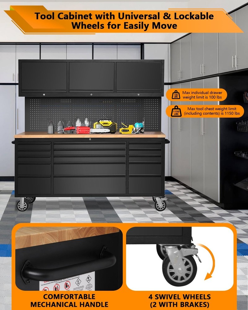 Rolling Tool Chest Heavy Duty Tool Chest Organizer Large Tool Storage Cabinet