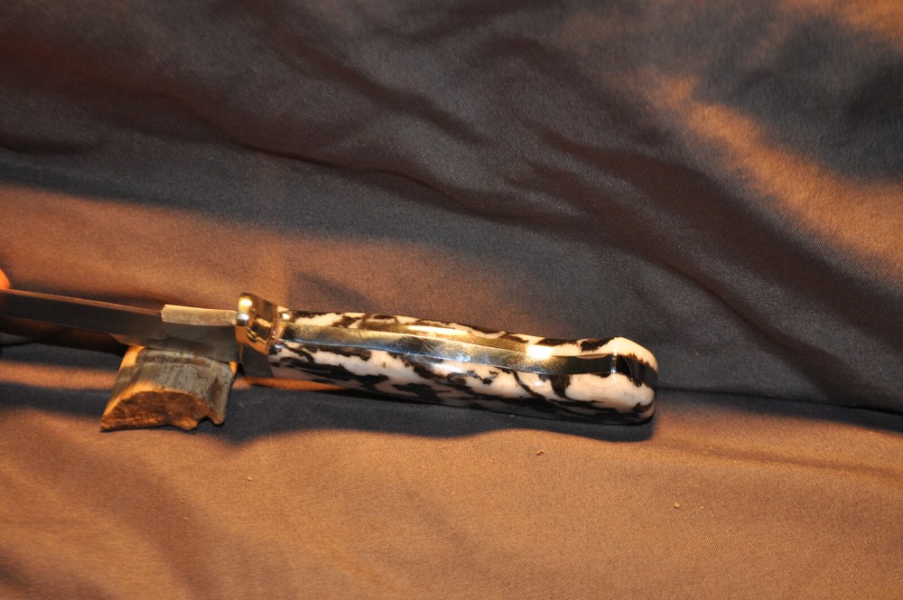 Unique Zebra rock (stone) handle with Steel blade