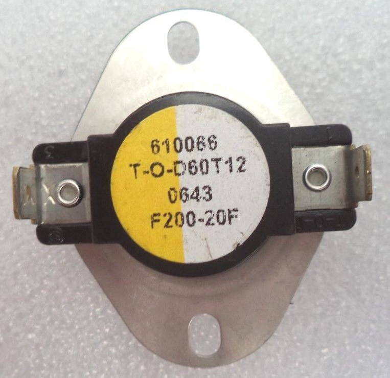 Open-180/Closed-200 Snap Disc Fixed-Setting Fan Control, pn 3F01-200