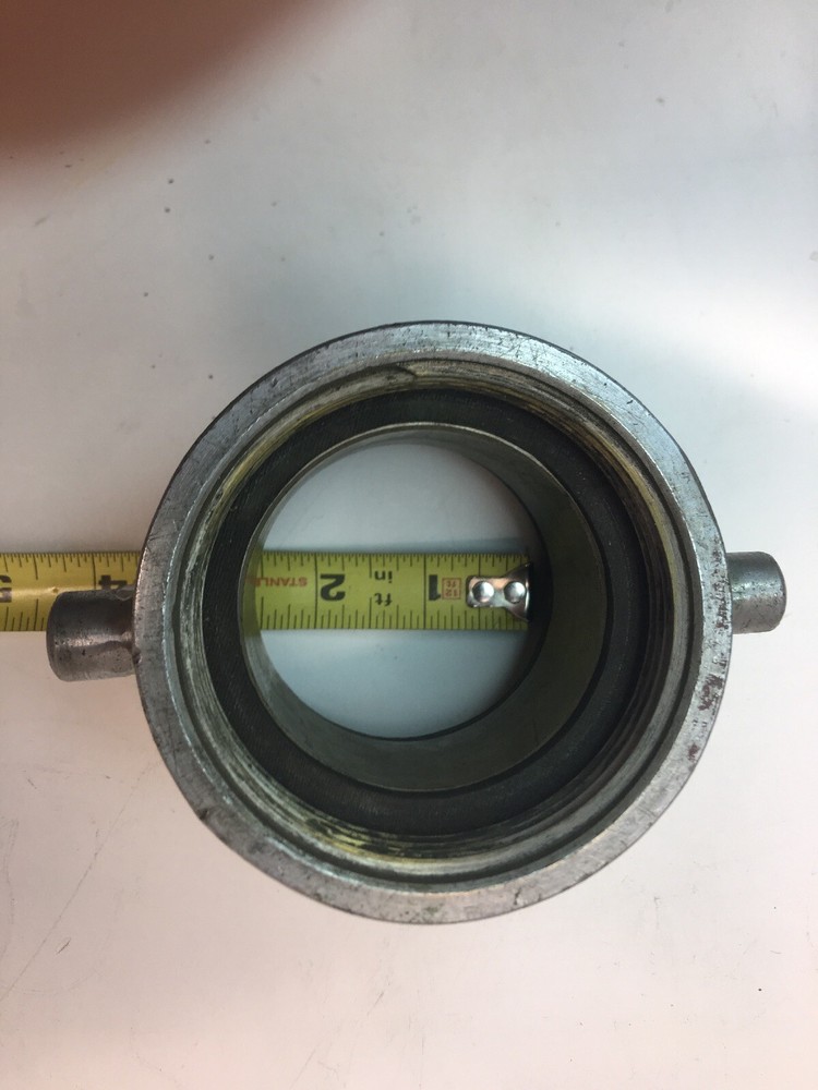 JAMES JONES CO. 2 1/2” FIRE HOSE COUPLING SOLID BRASS CROME CODING ATTACHMENT