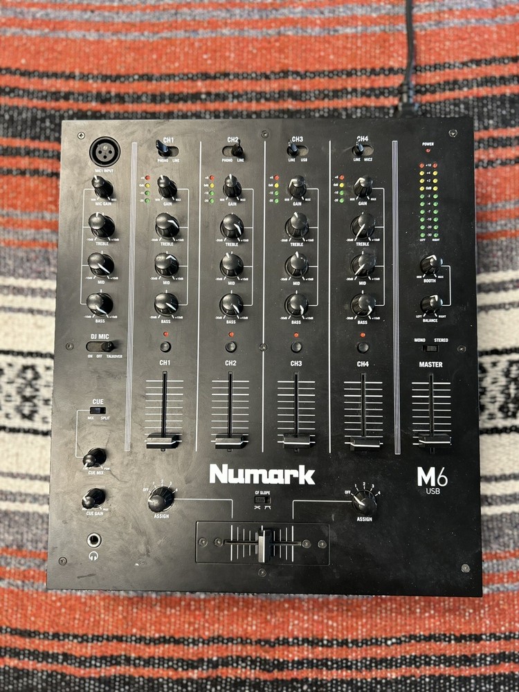 Numark M6USB 4-Channel DJ Mixer - Black
