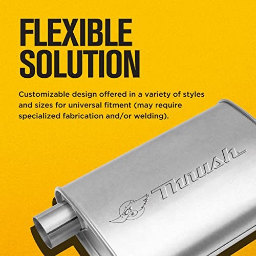 Thrush Muffler Mellow Performance Tone Inlet 2.5 Pipe Connection Offset Outlet