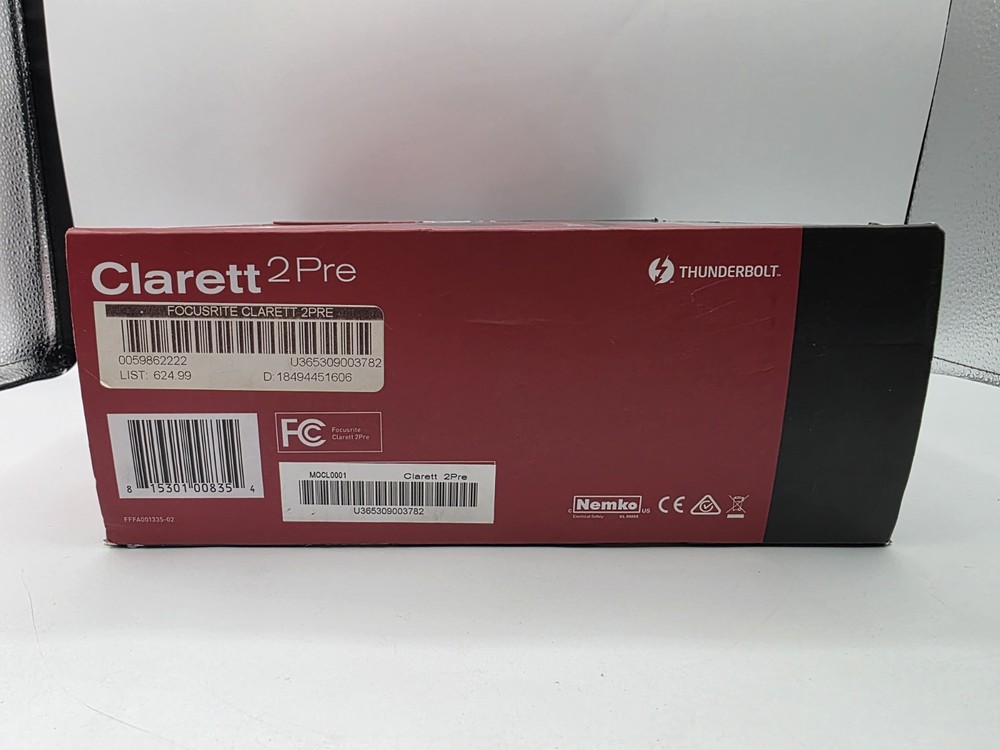 Focusrite Clarett 2Pre USB-C Audio Interface Excellent Preowned Condition