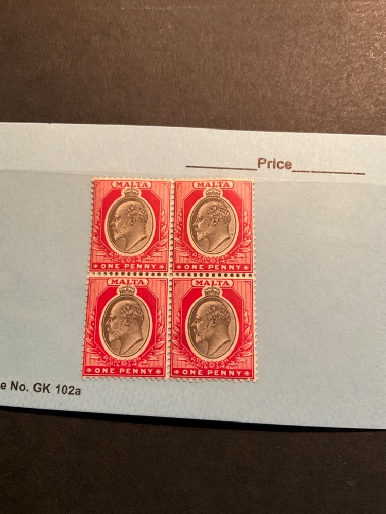 Malta Scott #22 hinged block of 4