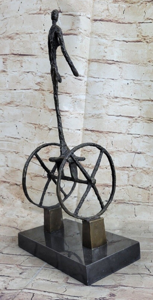 EXCEPTIONNELLE STATUE 100% BRONZE GLADIATOR ROMAIN EN CHARIOT,LOST WAX METHOD NR