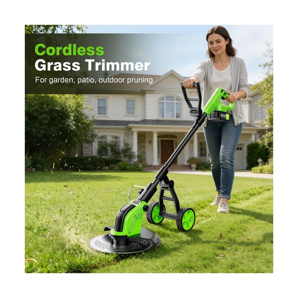 12" Stringless Weed Wacker Cordless Eater, 20000 RPM Powerful Battery Powered...