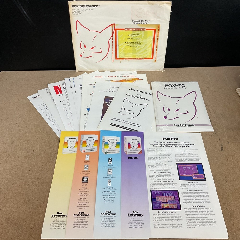 Fox Software FoxPro Demonstration Package Vintage Computing