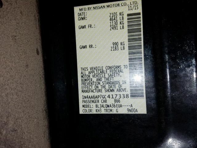 MAXIMA 2016 Owners Manual 836737