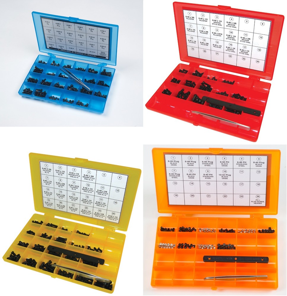 Master Gunsmith Screw Kits -- Firearm, scope ring, base, or plug screw kits