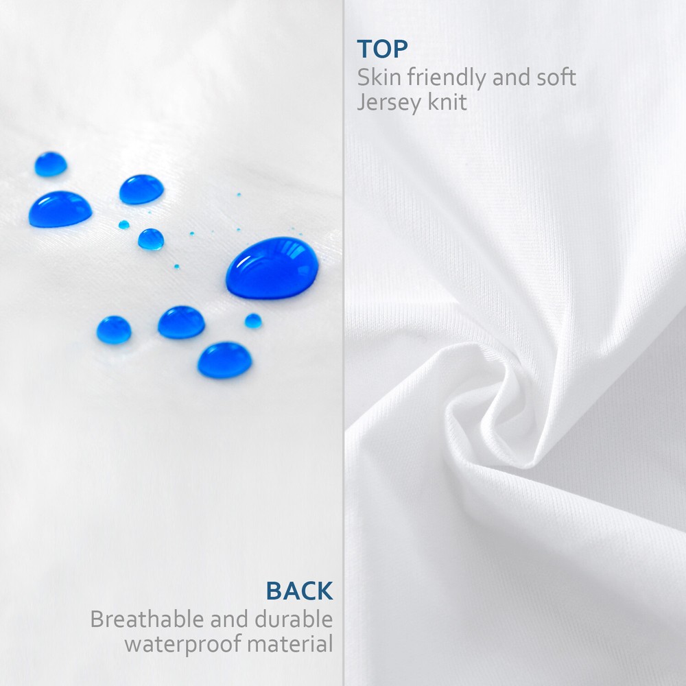 Waterproof Pillow Protector Zippered Pillowcases Pillow Covers 2 Pack Queen Size