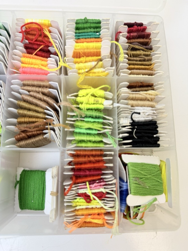 NEEDLEWORK THREAD AND CONTAINER