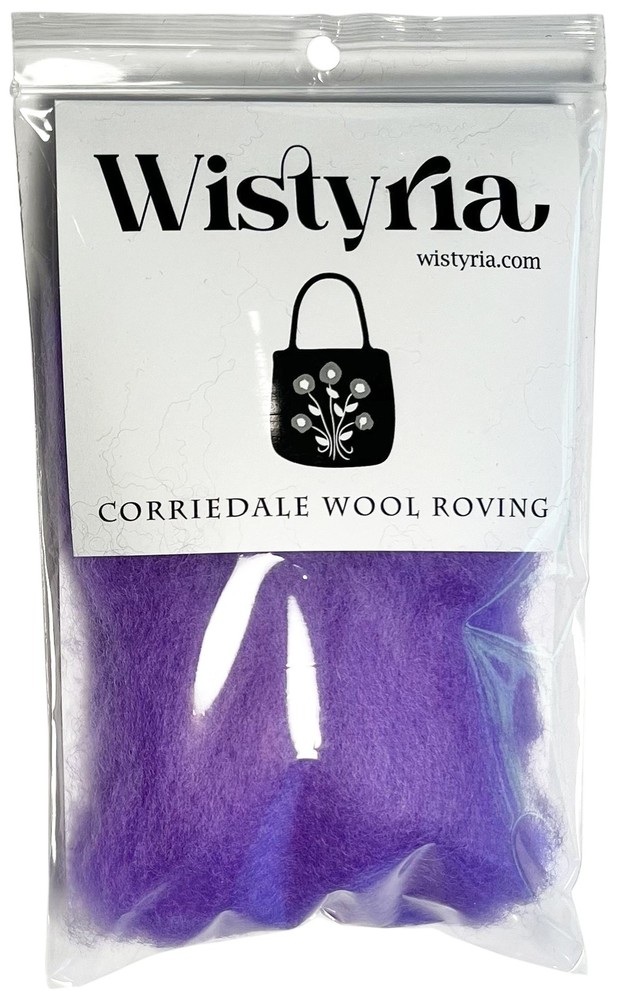 Wool Roving 12" .22oz Lavender