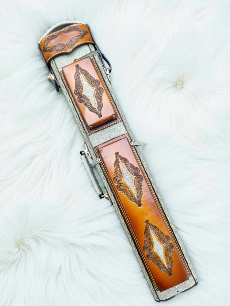 Volturi Custom Pool Case 4x8 Genuine Leather with Backpack Straps.