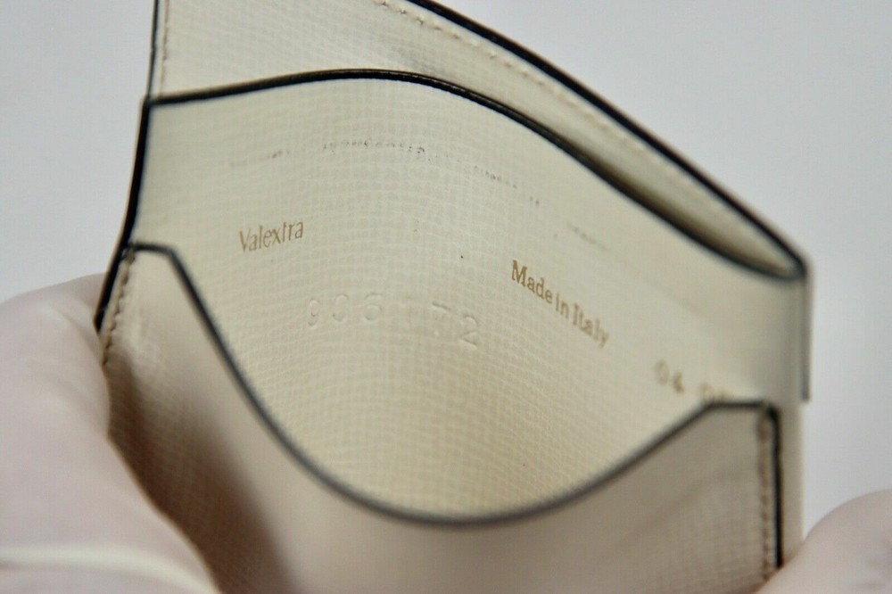 VALEXTRA White Leather Document / Passport Holder - ITALY