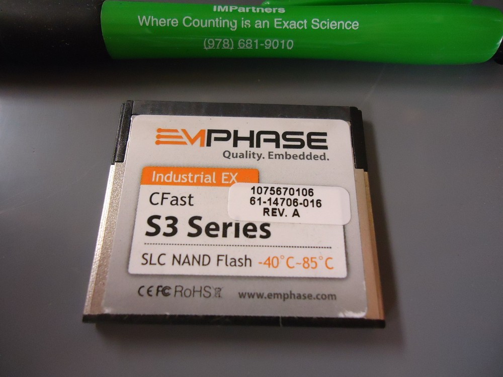 Emphase X3VSP016G SLC CFast solid state CF Card. Brand new!