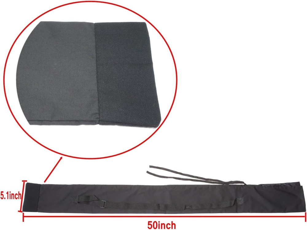 Durable Thick Canvas Sword & Samurai Carry Storage Bag w/ Adjustable Strap 50"L